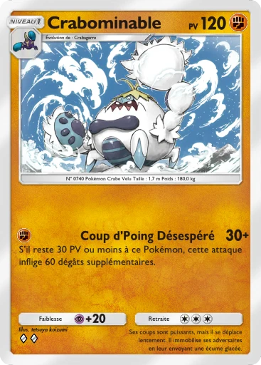 Carte Pokémon Crabominable de l'extension Méga-Ascension