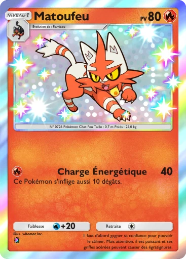 Carte Pokémon Matoufeu de l'extension Méga-Ascension