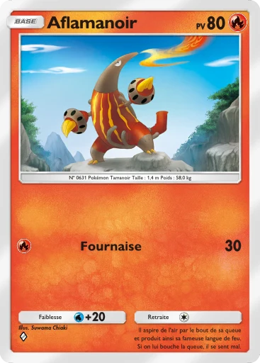 Carte Pokémon Aflamanoir de l'extension Puissance Génétique