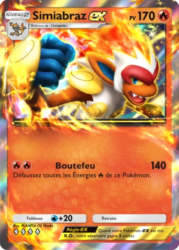 Carte Pokémon Simiabraz-ex de l'extension Booster de Luxe ex