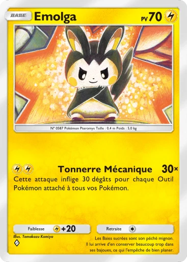 Carte Pokémon Emolga de l'extension Jours Heureux
