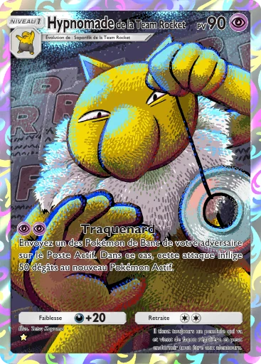 Carte Pokémon Hypnomade de la Team Rocket de l'extension L'Ambition de la Team Rocket