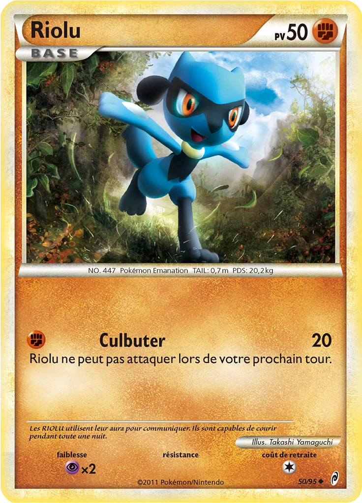 Carte Pokémon Riolu de l'extension L'appel des Légendes