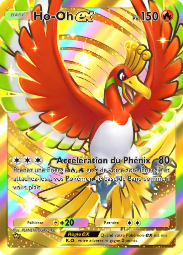 Carte Pokémon Ho-Oh-ex de l'extension Sagesse entre Ciel et Mer