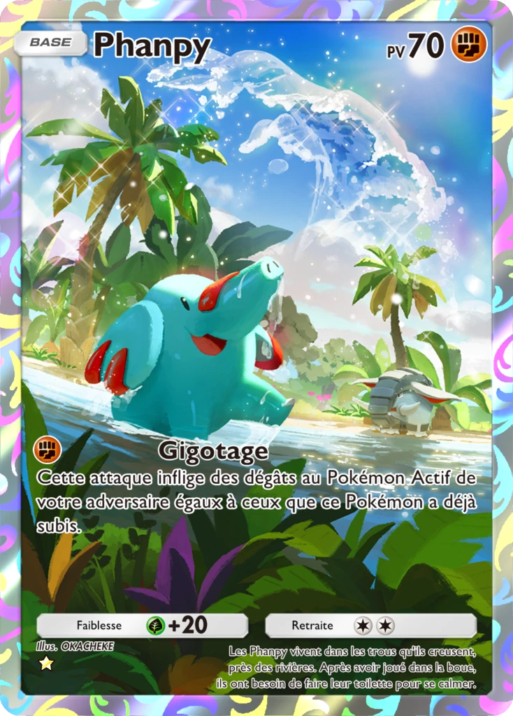 Carte Pokémon Phanpy de l'extension Source Secrète