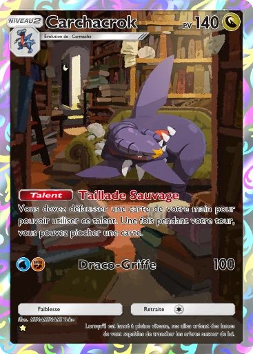 Carte Pokémon Carchacrok de l'extension Choc Spatio-Temporel