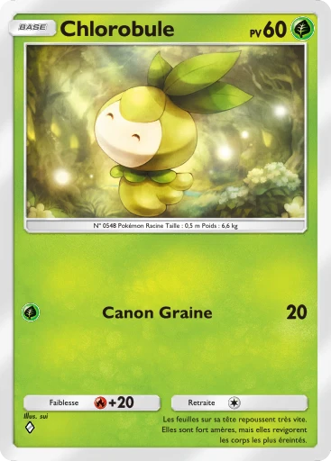 Carte Pokémon Chlorobule de l'extension Crise Interdimensionnelle