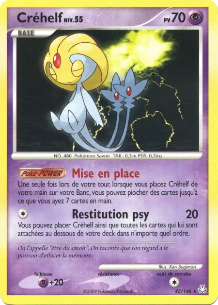 Carte Pokémon Créhelf de l'extension Éveil des Légendes