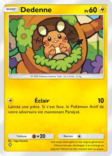 Carte Pokémon Dedenne de l'extension L'Île Fabuleuse