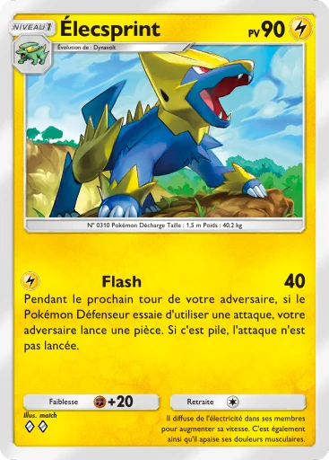 Carte Pokémon Élecsprint de l'extension Lumière Triomphale
