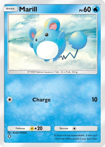 Carte Pokémon Marill de l'extension Sagesse entre Ciel et Mer