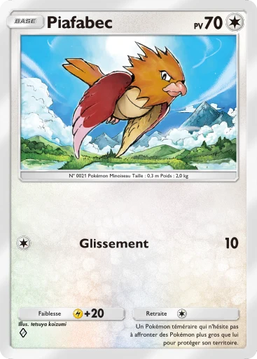 Carte Pokémon Piafabec de l'extension Sagesse entre Ciel et Mer