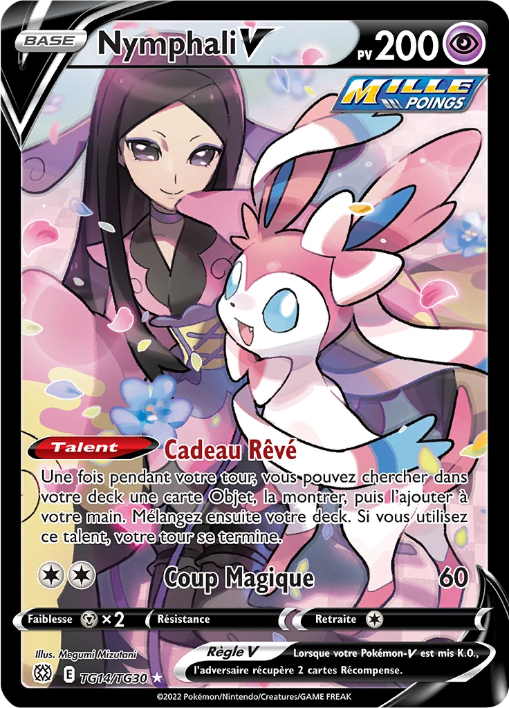 Carte Pokémon Nymphali V de l'extension Stars Étincelantes