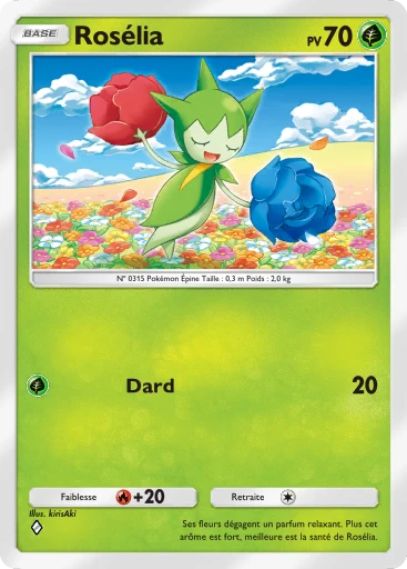 Carte Pokémon Rosélia de l'extension Choc Spatio-Temporel