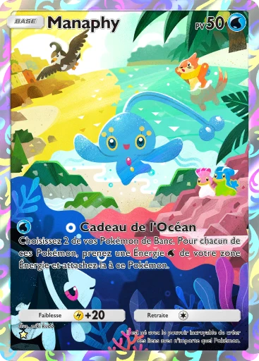 Carte Pokémon Manaphy de l'extension Choc Spatio-Temporel
