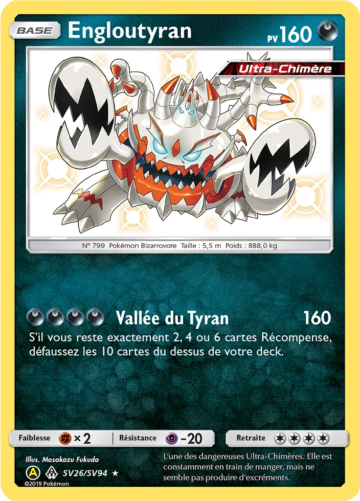 Carte Pokémon Engloutyran de l'extension Destinées Occultes