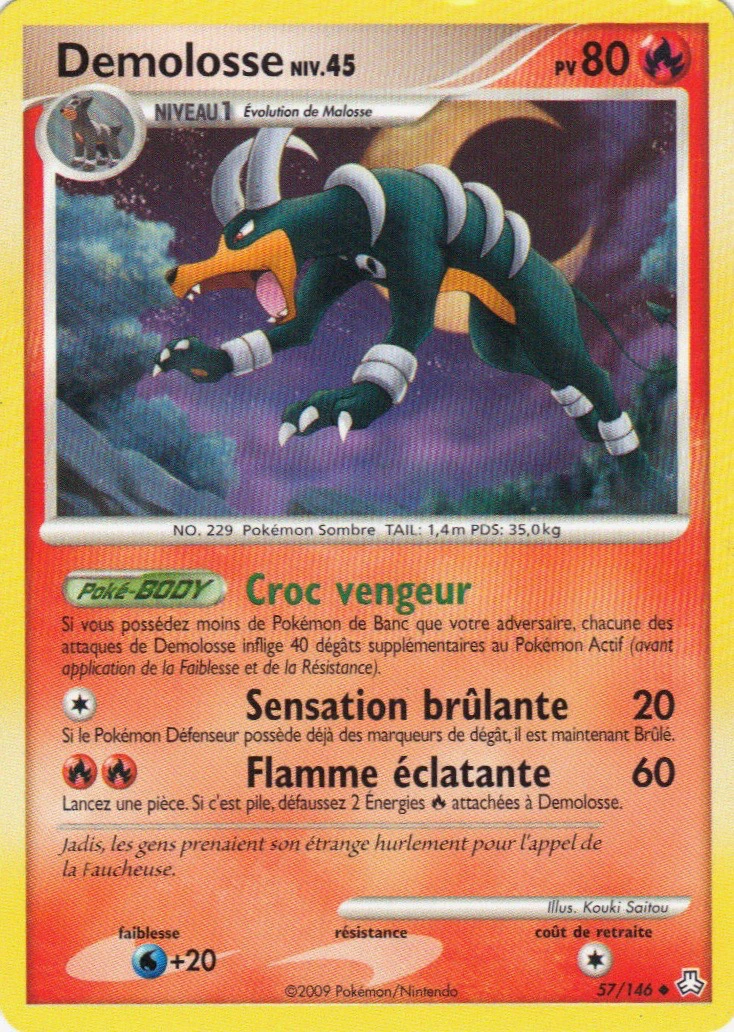 Carte Pokémon Demolosse de l'extension Éveil des Légendes