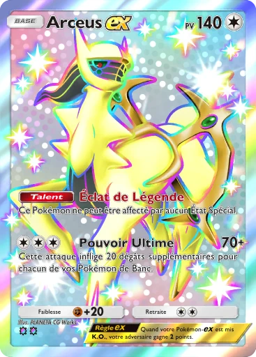 Carte Pokémon Arceus-ex de l'extension Méga-Ascension