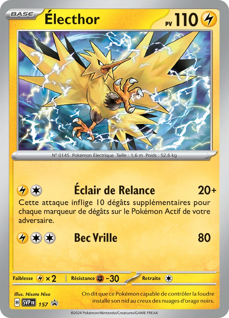 Carte Pokémon Électhor de l'extension SVP Black Star Promos