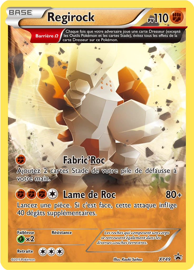 Carte Pokémon Regirock de l'extension Promo XY