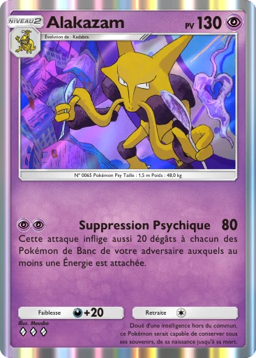 Carte Pokémon Alakazam de l'extension Réjouissances Rayonnantes
