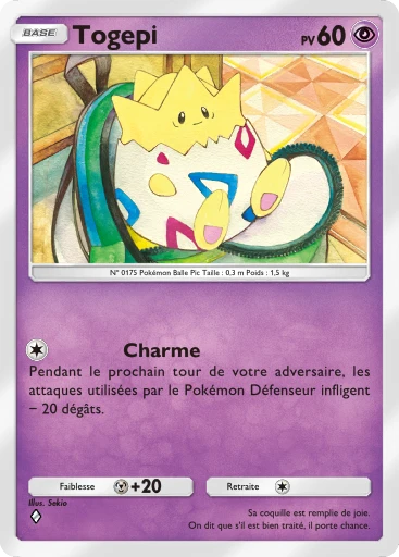 Carte Pokémon Togepi de l'extension Sagesse entre Ciel et Mer