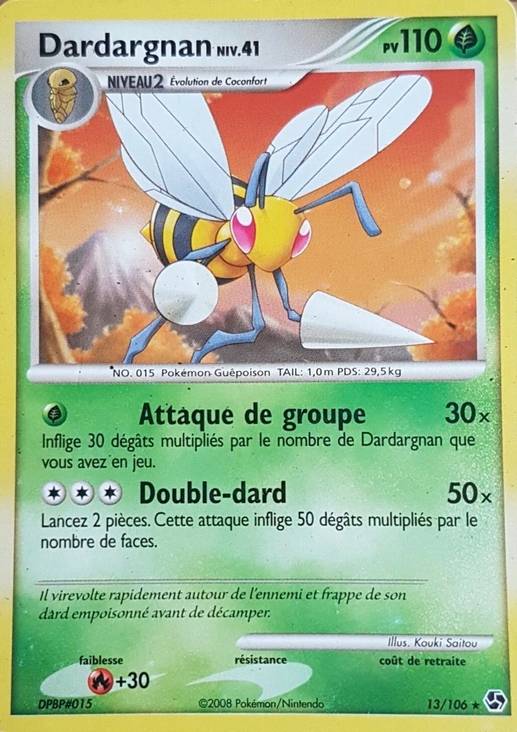 Carte Pokémon Dardargnan de l'extension Duels au Sommets