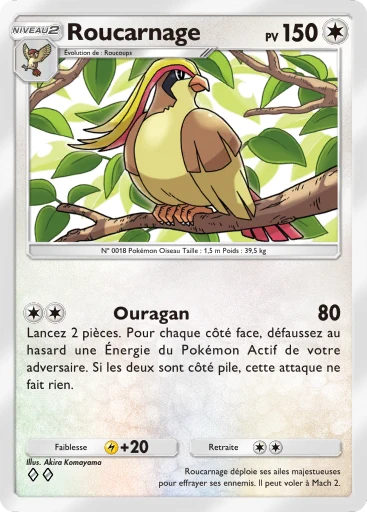 Carte Pokémon Roucarnage de l'extension Méga-Ascension