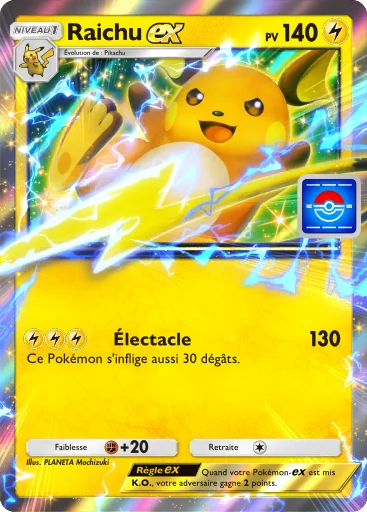 Carte Pokémon Raichu-ex de l'extension Promo-A