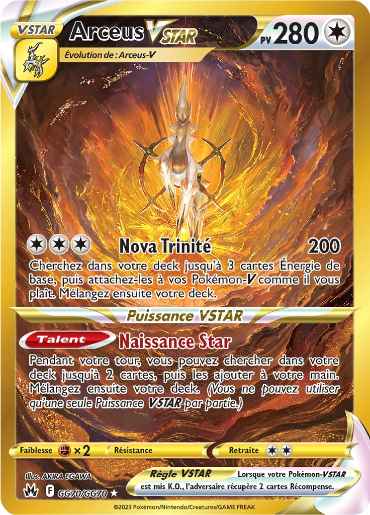 Carte Pokémon Arceus VSTAR de l'extension Zénith Suprême