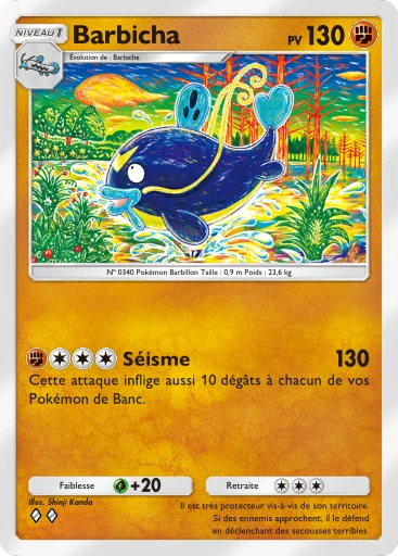 Carte Pokémon Barbicha de l'extension La Clairière d'Évoli