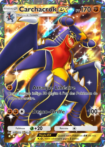 Carte Pokémon Carchacrok-ex de l'extension Lumière Triomphale