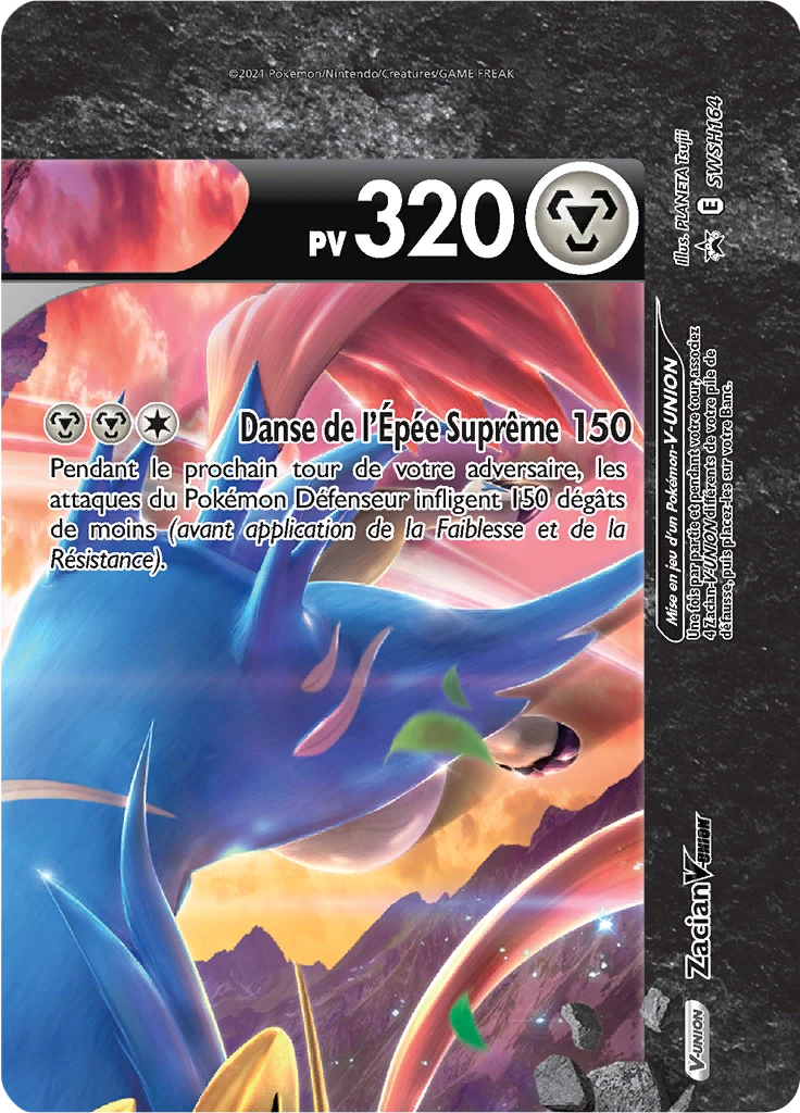 Carte Pokémon Zacian V-UNION de l'extension Promo SWSH