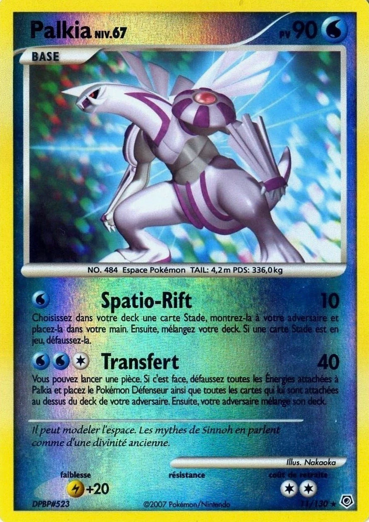 Carte Pokémon Palkia de l'extension Diamant & Perle