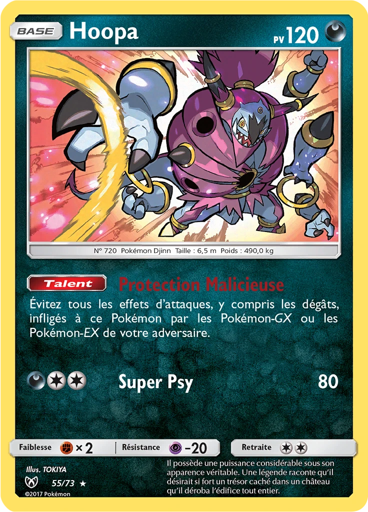 Carte Pokémon Hoopa de l'extension Légendes Brillantes