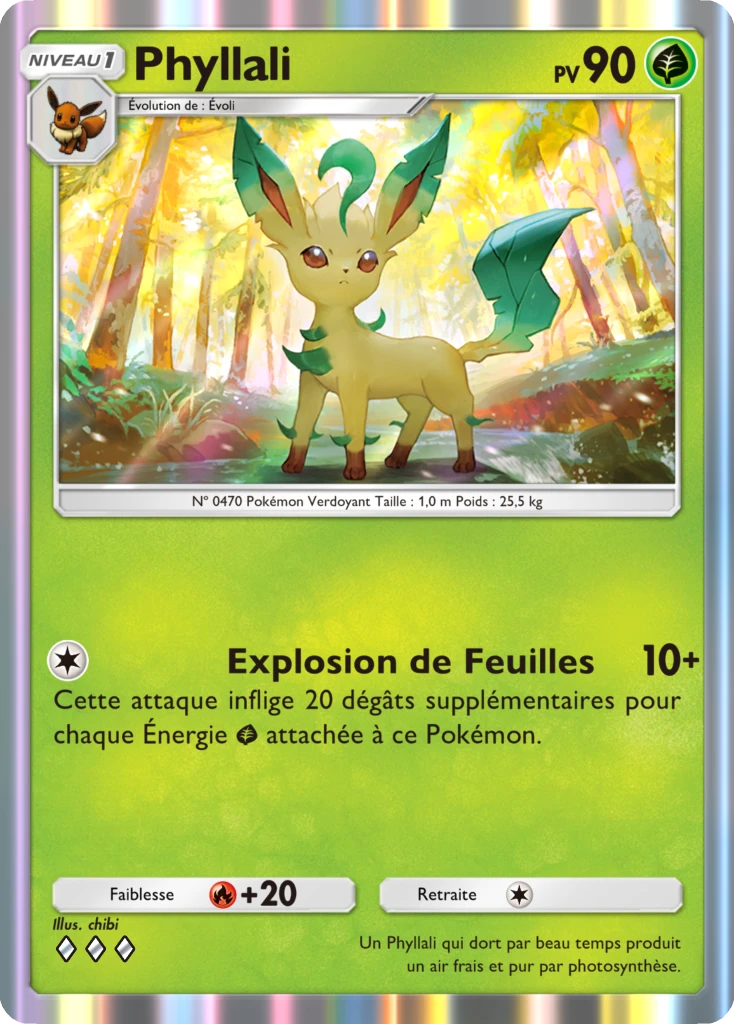 Carte Pokémon Phyllali de l'extension La Clairière d'Évoli