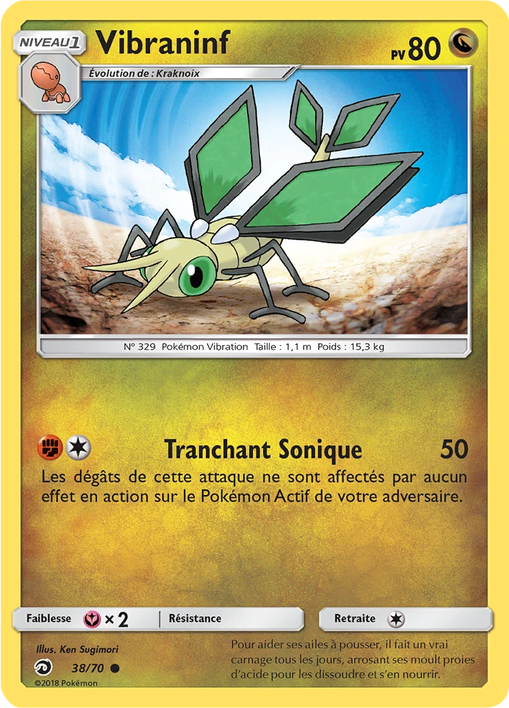 Carte Pokémon Vibraninf de l'extension Majesté Des Dragons