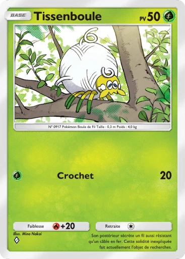 Carte Pokémon Tissenboule de l'extension Merveilles de Paldea