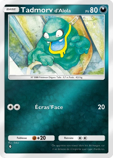 Carte Pokémon Tadmorv d'Alola de l'extension Booster de Luxe Méga