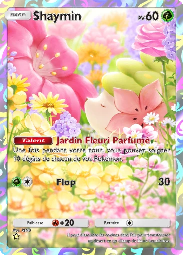 Carte Pokémon Shaymin de l'extension Choc Spatio-Temporel