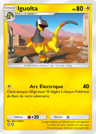 Carte Pokémon Iguolta de l'extension Domination Céleste