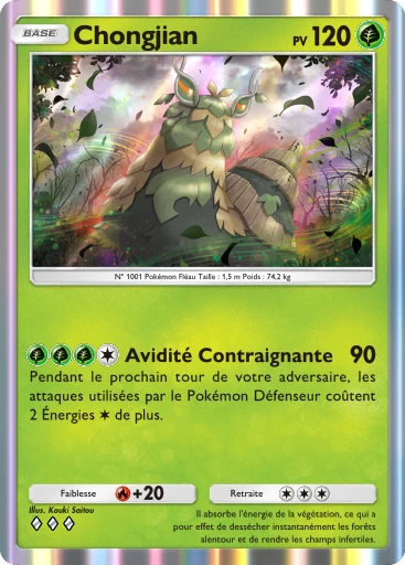 Carte Pokémon Chongjian de l'extension Merveilles de Paldea