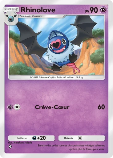 Carte Pokémon Rhinolove de l'extension Puissance Génétique