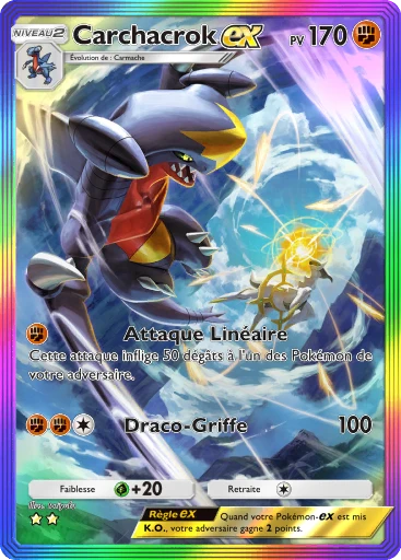 Carte Pokémon Carchacrok-ex de l'extension Lumière Triomphale
