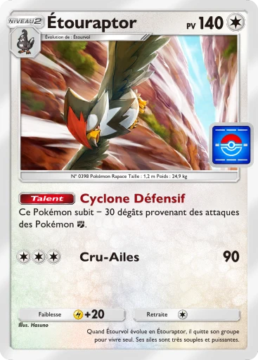 Carte Pokémon Étouraptor de l'extension Promo-A