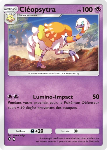 Carte Pokémon Cléopsytra de l'extension Propulsion Paradoxe