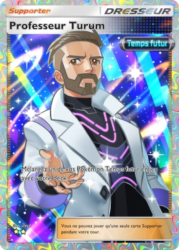 Carte Pokémon Professeur Turum de l'extension Propulsion Paradoxe