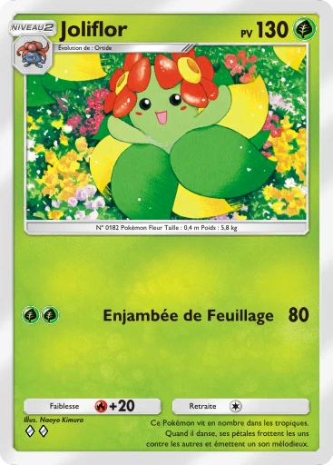 Carte Pokémon Joliflor de l'extension Choc Spatio-Temporel