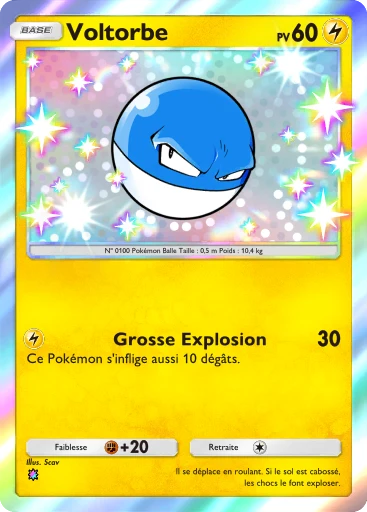 Carte Pokémon Voltorbe de l'extension La Clairière d'Évoli