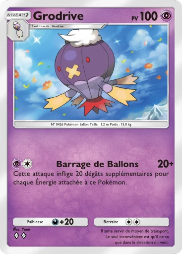 Carte Pokémon Grodrive de l'extension Méga-Ascension